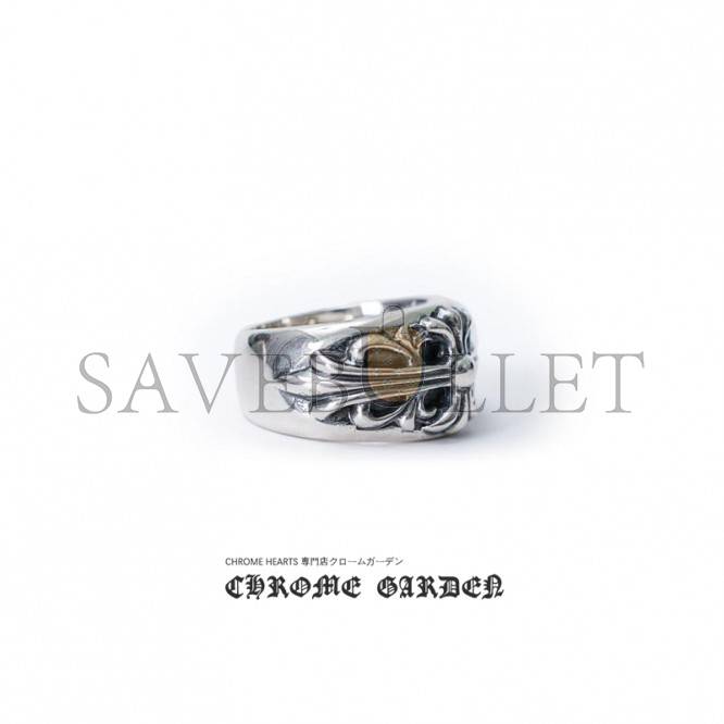 CHROME HEARTS FLORAL CROSS RING