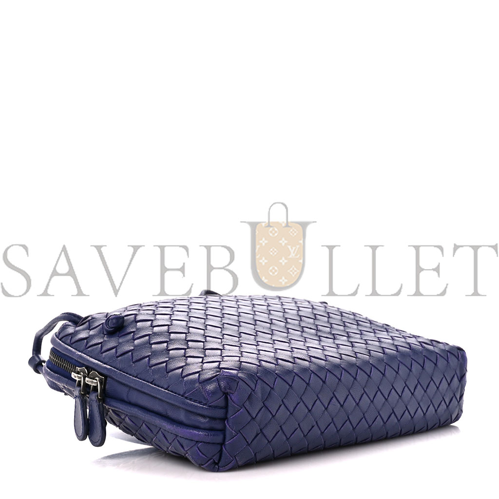 BOTTEGA VENETA NAPPA INTRECCIATO NODINI CROSSBODY MESSENGER PURPLE (23*19*5cm)