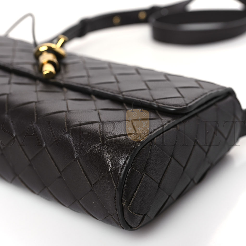 BOTTEGA VENETA NAPPA INTRECCIATO ANDIAMO SHOULDER BAG FONDANT (22*13*5cm)