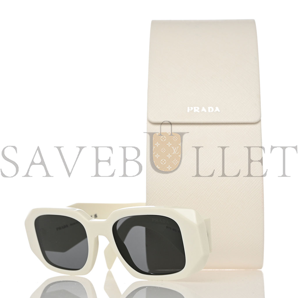 PRADA ACETATE SYMBOLE SUNGLASSES SPR 17W WHITE