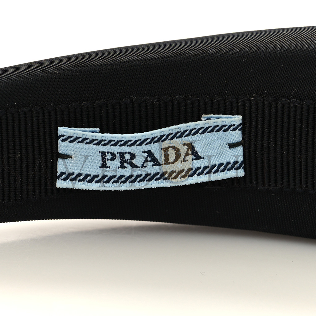 PRADA NYLON RE-NYLON HEADBAND BLACK