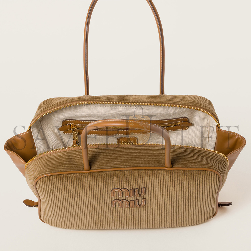 MIU MIU BEAU CORDUROY TOP-HANDLE BAG 5BB163 (34*20*10cm)