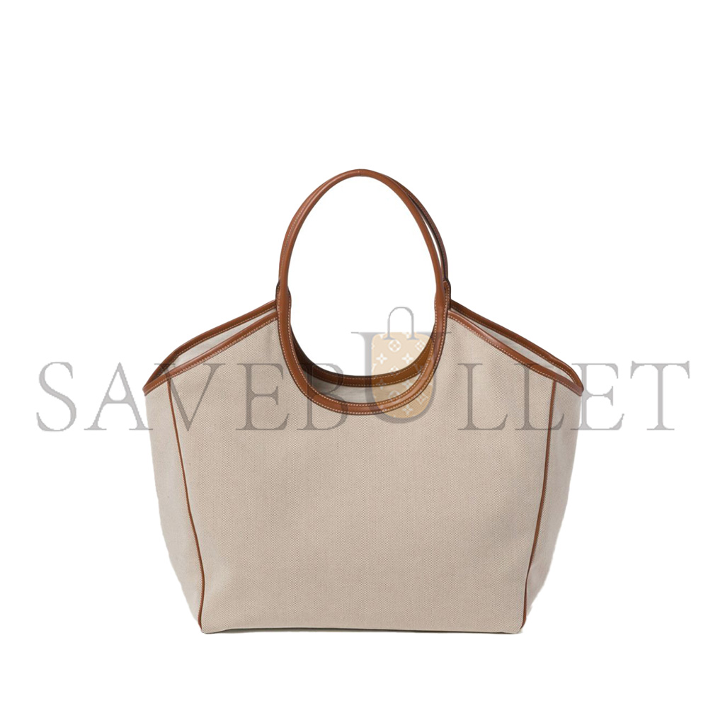 MIU MIU IVY CANVAS BAG IN BEIGE 5BG286 (28*28*12cm)