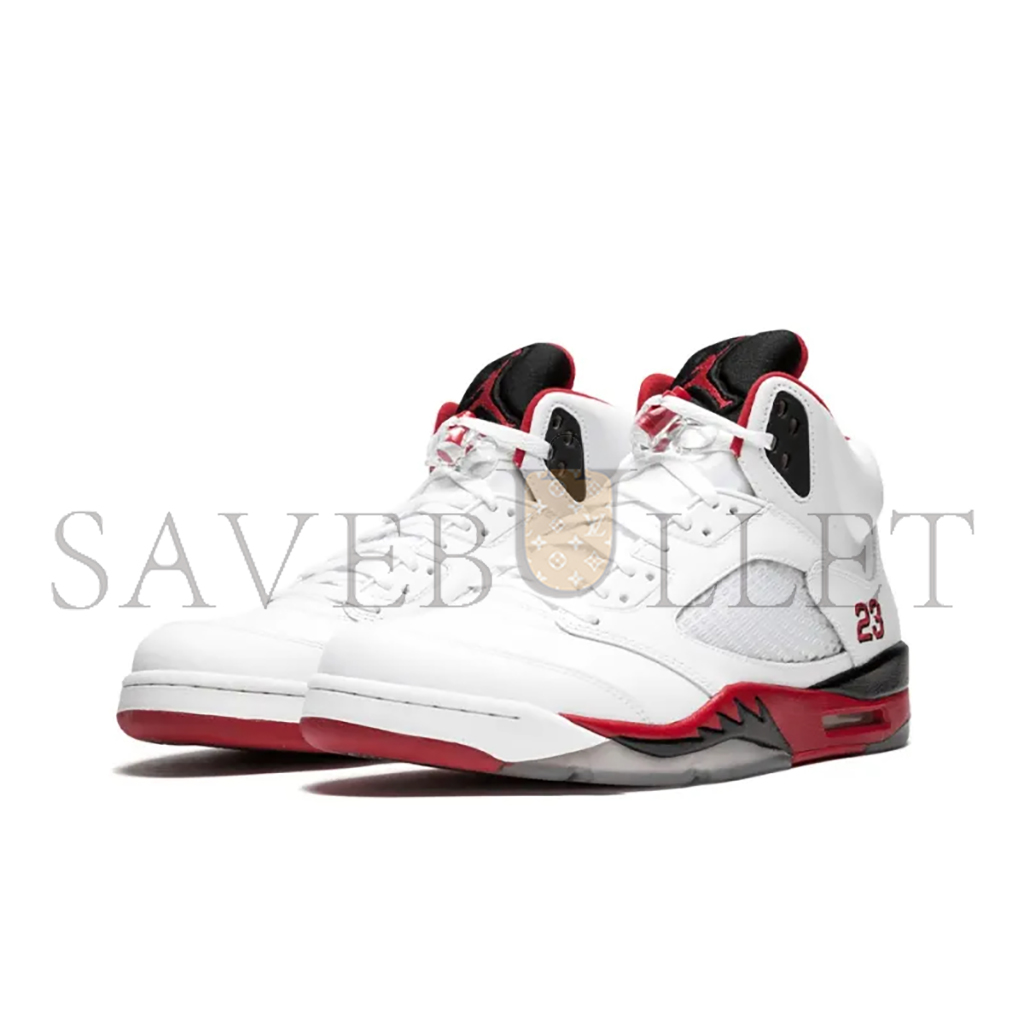 NIKE JORDAN 5 RETRO FIRE RED BLACK TONGUE 136027-120