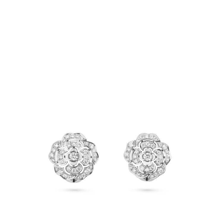 CHANEL BOUTON DE CAMÉLIA EARRINGS - REF. J12072