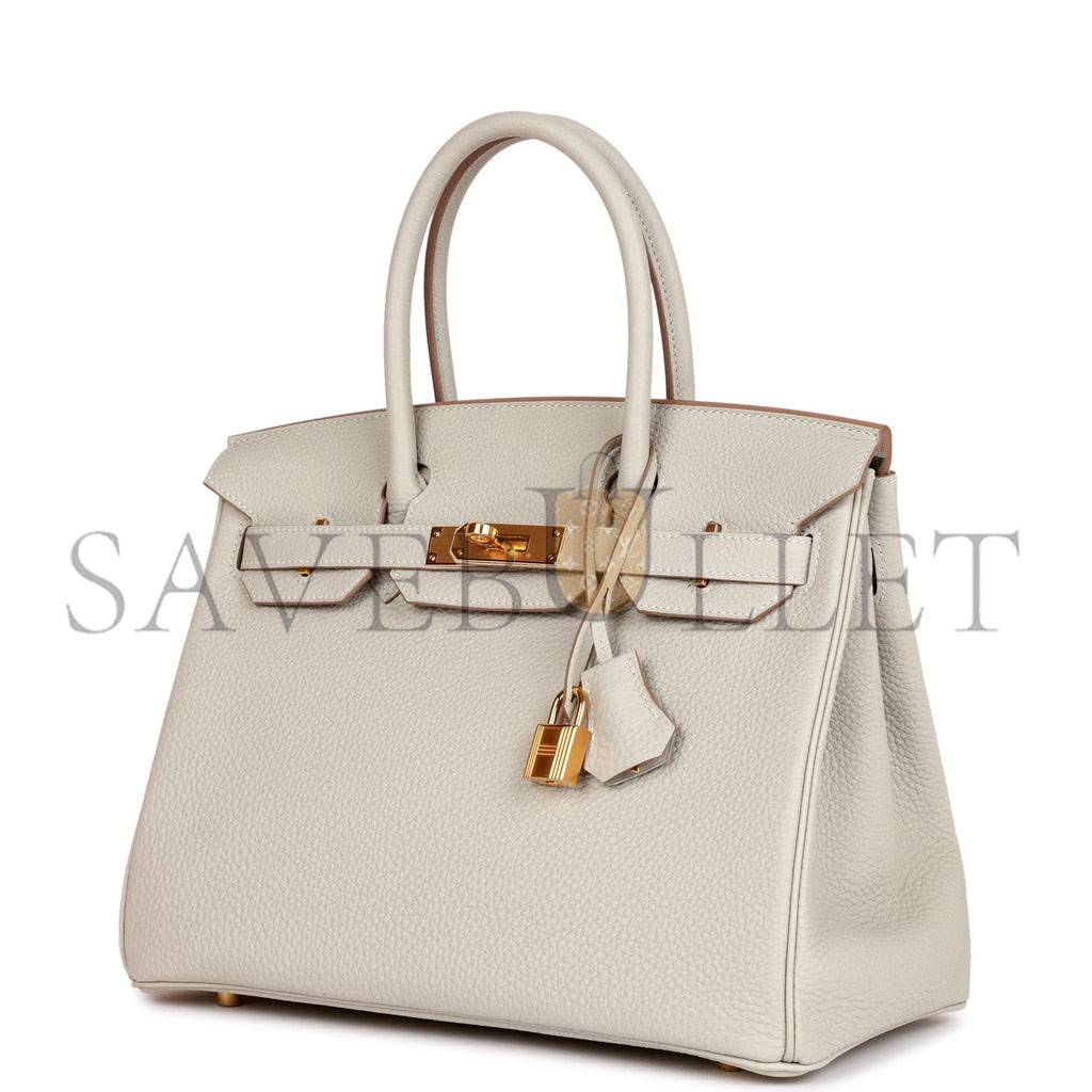 HERMES BIRKIN 30 GRIS PERLE TOGO GOLD HARDWARE (30cm)