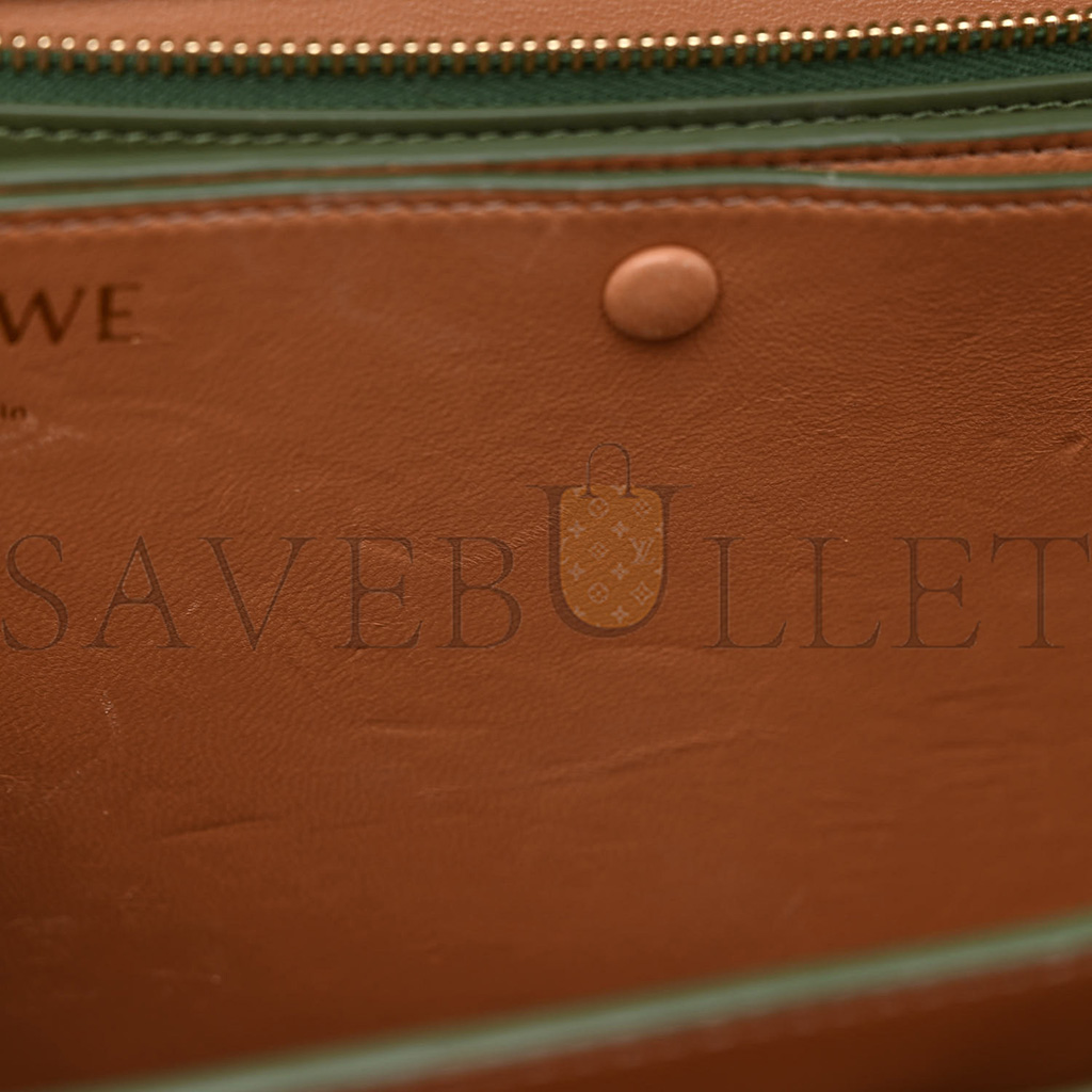 LOEWE SILK CALFSKIN GOYA BAG AVOCADO (22*15*7cm)