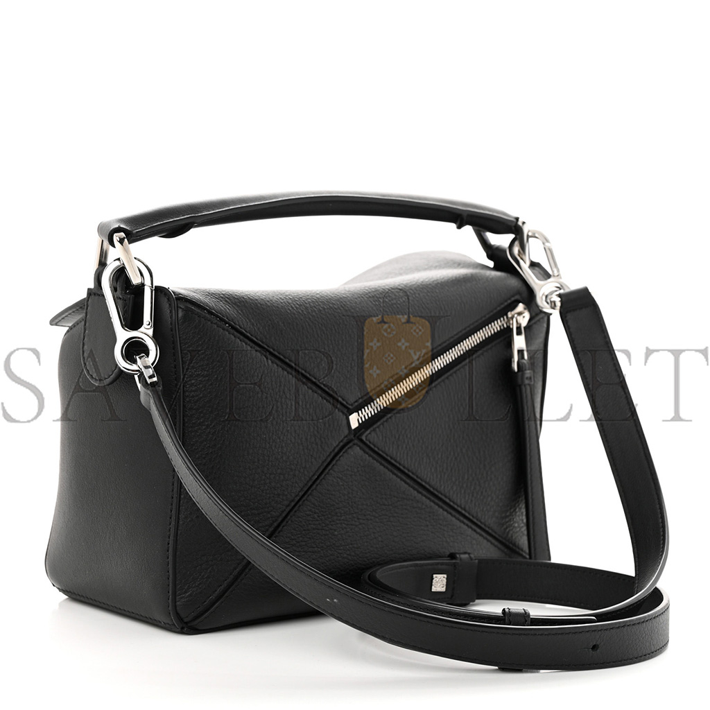 LOEWE CALFSKIN SMALL PUZZLE BAG BLACK (24*16.5*10.5cm)