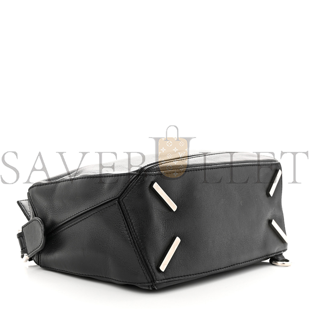 LOEWE CALFSKIN SMALL PUZZLE BAG BLACK (24*16.5*10.5cm)