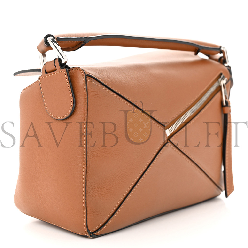 LOEWE CALFSKIN SMALL PUZZLE BAG TAN (24*16.5*10.5cm)