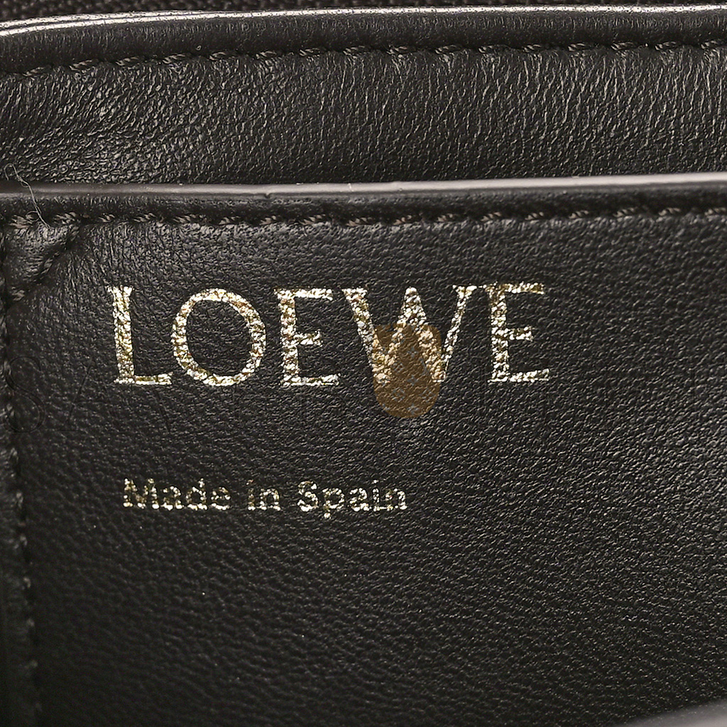 LOEWE LAMBSKIN GOYA PUFFER BAG DARK CHOCOLATE (23*17*8cm)