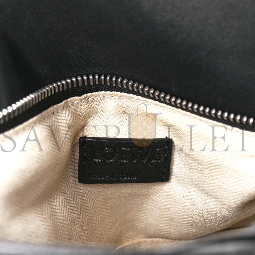 LOEWE CALFSKIN SMALL PUZZLE BAG BLACK (24*16.5*10.5cm)