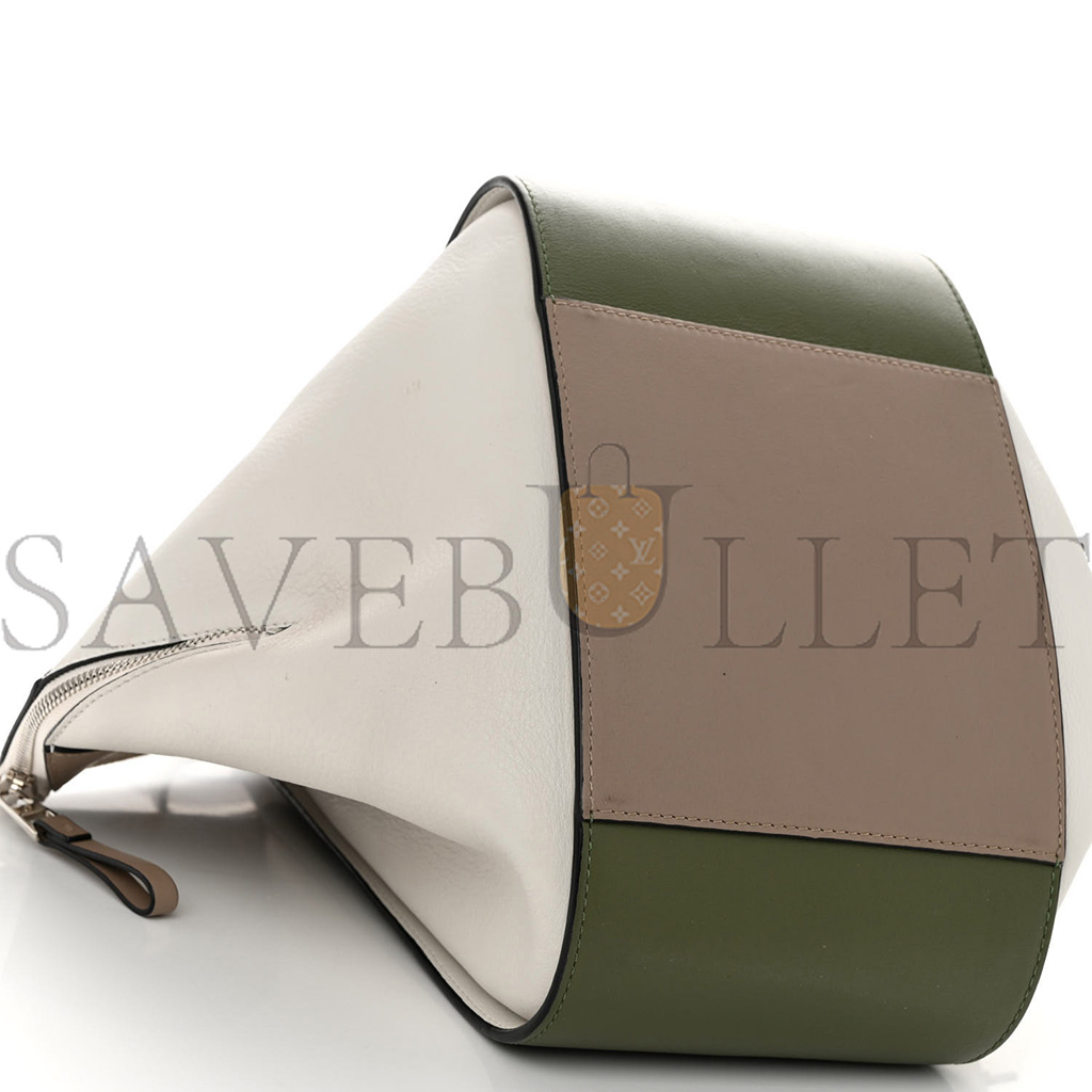 LOEWE CALFSKIN SMALL HAMMOCK SHOULDER BAG AVOCADO GREEN SAND (30*25*13.5cm)