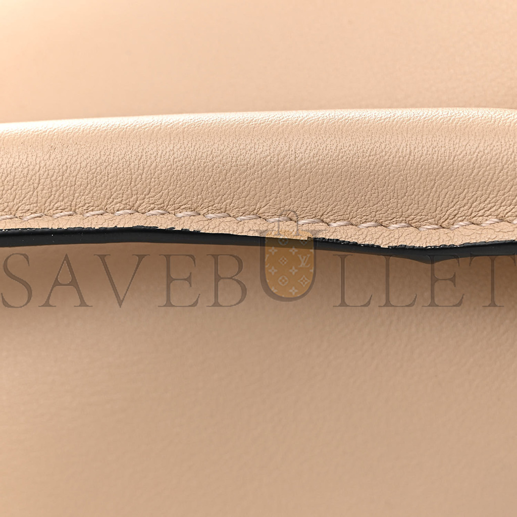 LOEWE CALFSKIN SMALL PUZZLE BAG DUSTY BEIGE SOFT WHITE (24*16.5*10.5cm)