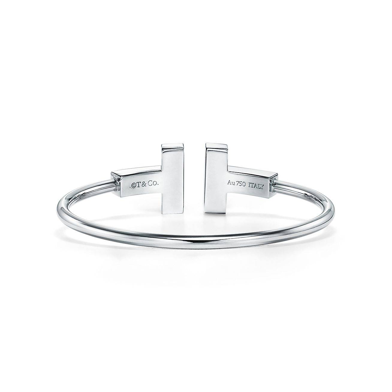 TIFFANY T WIDE WIRE BRACELET IN 18K WHITE GOLD