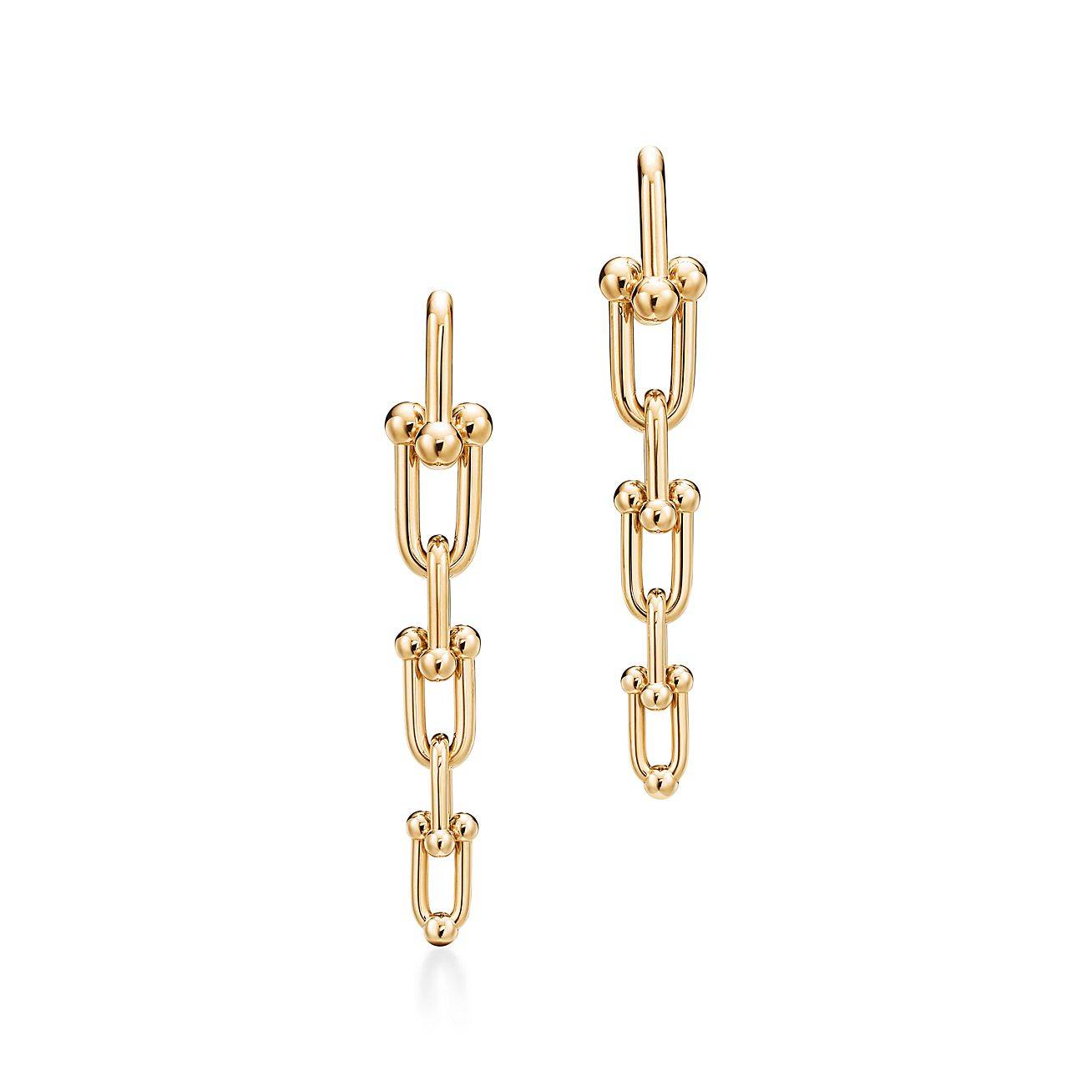 TIFFANY HARDWEAR GRADUATED LINK EARRINGS