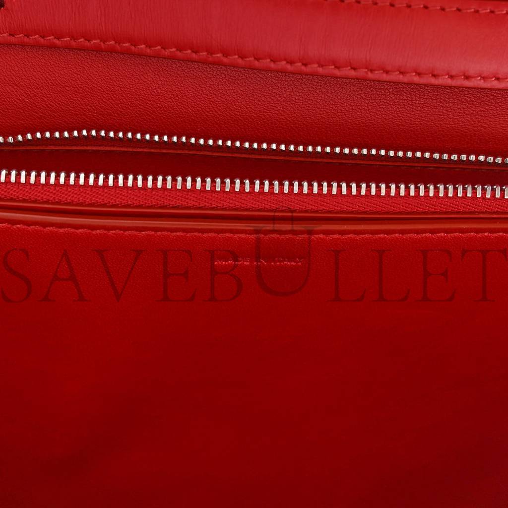 CELINE BOX CALFSKIN MEDIUM CLASSIC BOX FLAP BAG RED (23*18*6cm)