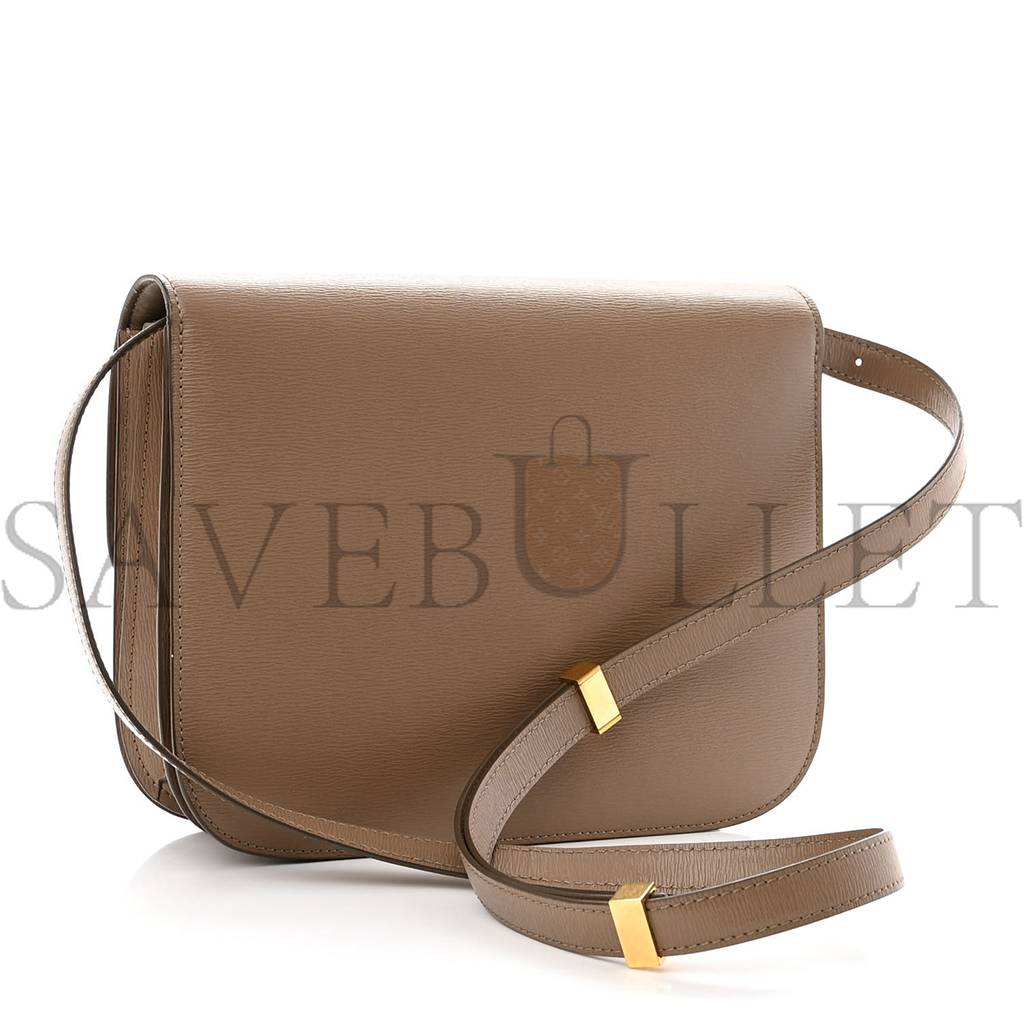 CELINE LIEGE CALFSKIN MEDIUM CLASSIC BOX FLAP BAG TAUPE (23*17*6cm)