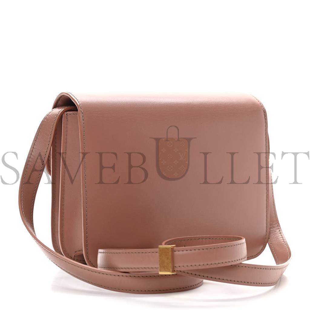 CELINE BOX CALFSKIN TEEN CLASSIC BOX FLAP BAG ANTIQUE ROSE (18*15*6cm)